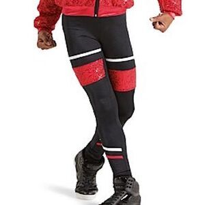 Weissman dance costume black sequins pants PARTY UP (UP IN HERE) 12237 -adult S